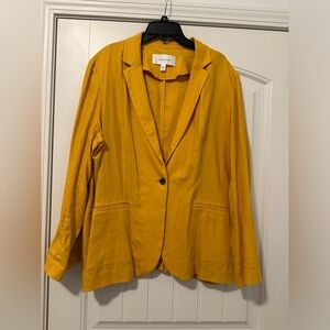 PopSugar Linen Yellow Blazer